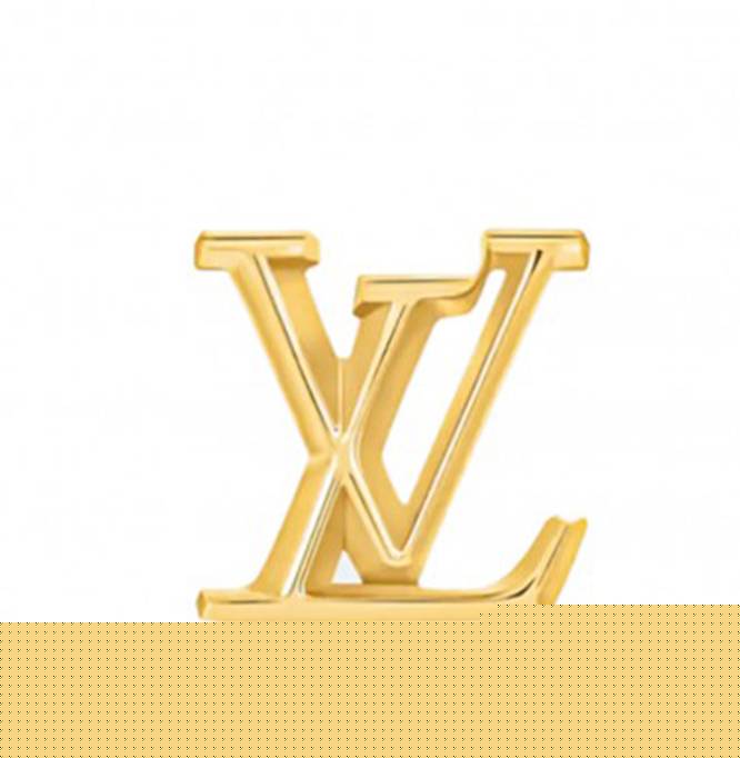 l**is V*t*n nigo  virgil abloh pyramidal lv ear stud yellow gold per unit qo6187